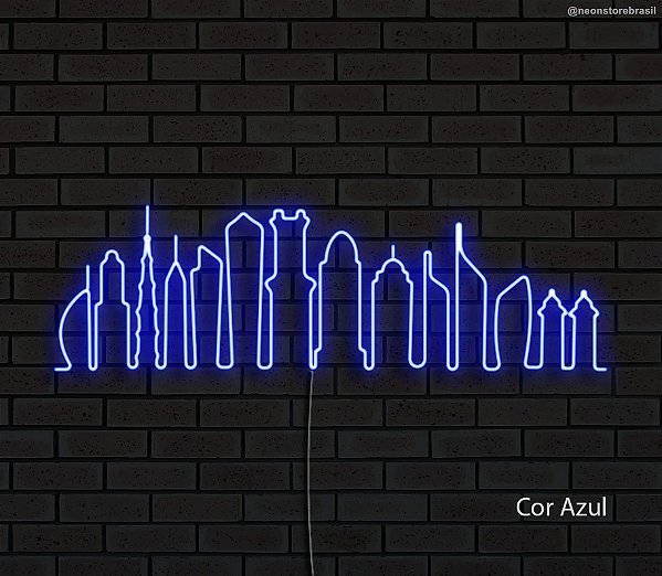Dubai - Luminária em Neon de LED (A=24cm x L=80cm)