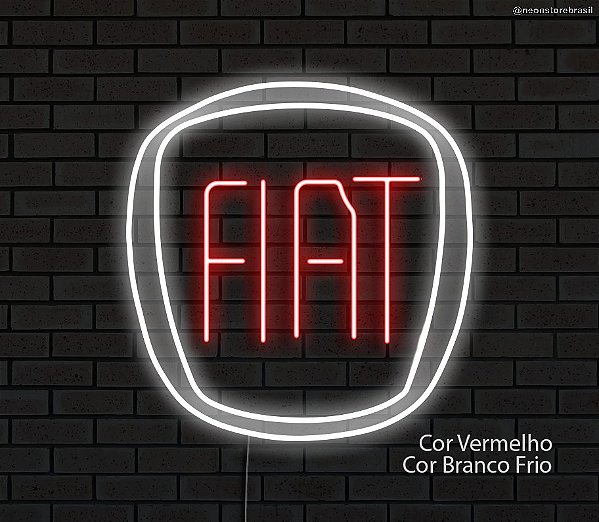 Fiat  - Luminária em Neon de LED (A=28cm x L=27cm)