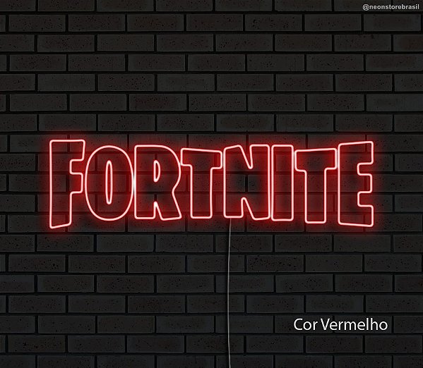 Fortnite - Luminária em Neon de LED (A=15cm x L=58cm)