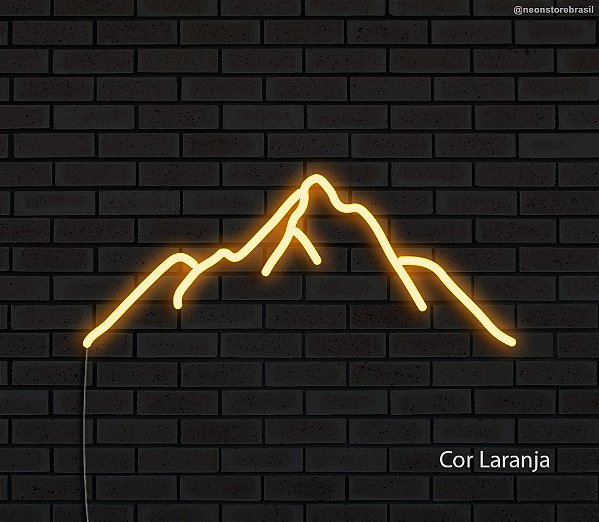 Montanha  - Luminária em Neon de LED (A=12cm x L=30cm)