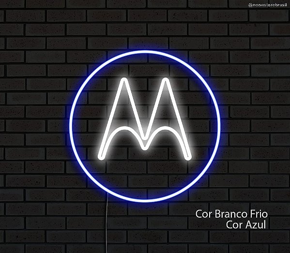 Motorola - Luminária em Neon de LED (A=27cm x L=27cm)