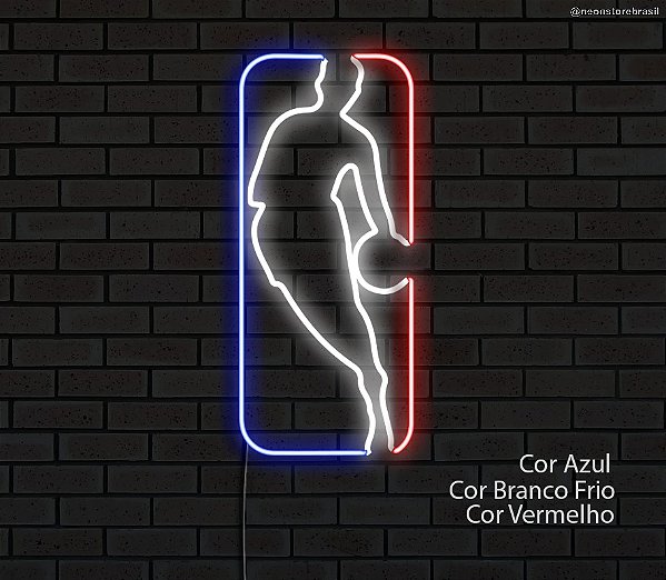 NBA - Luminária em Neon de LED (A=43cm x L=17cm)