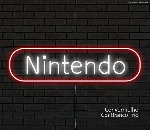Nintendo - Luminária em Neon de LED (A=14cm x L=55cm)