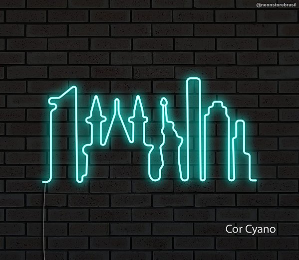 NY / New York - Luminária em Neon de LED (A=20cm x L=43cm)