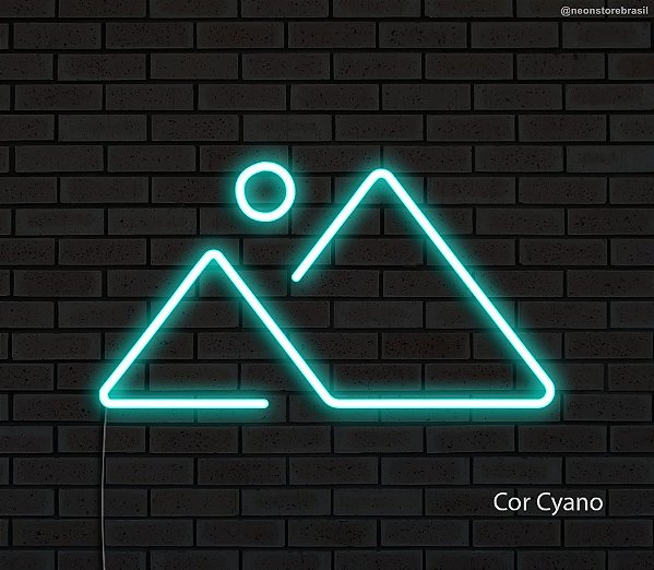 Piramides - Luminária em Neon de LED (A=15cm x L=29cm)