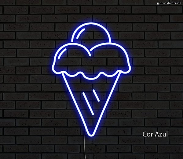 Sorvete - Luminária em Neon de LED (A=24cm x L=17cm)