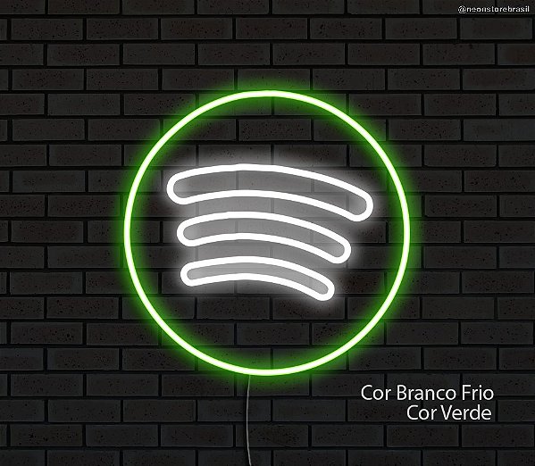 Spotify - Luminária em Neon de LED (A=27cm x L=27cm)