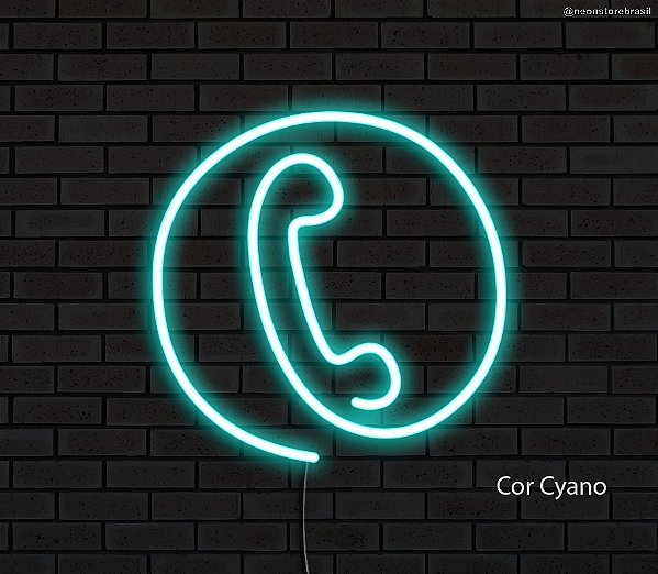 Telefone - Luminária em Neon de LED (A=20cm x L=20cm)