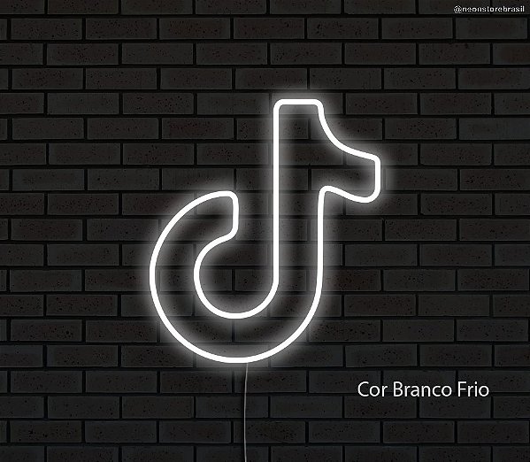 Tiktok - Luminária em Neon de LED (A=19cm x L=17cm)