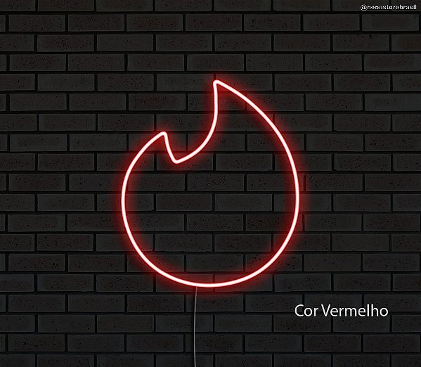 Tinder - Luminária em Neon de LED (A=20cm x L=17cm)