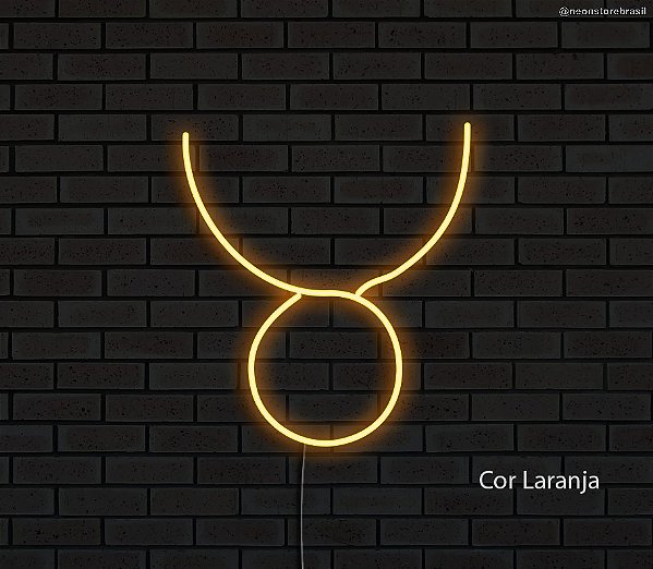 Touro (Signo) - Luminária em Neon de LED (A=21cm x L=19cm)