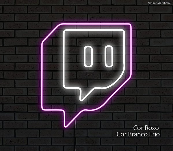 Twitch - Luminária em Neon de LED (A=31cm x L=27cm)