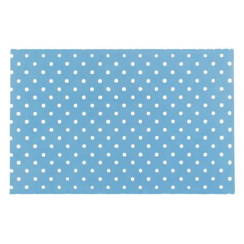 Jogo Americano Azul com Poás Brancos