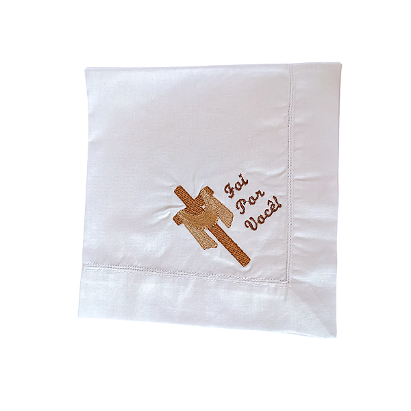 Guardanapo Bordado Cristão – “Foi por você”
