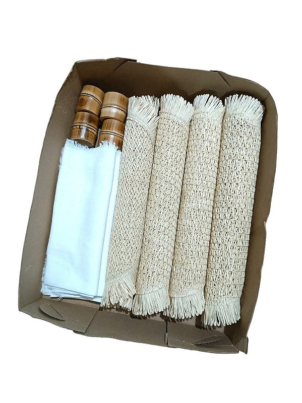 Kit Americano textura de fibras naturais completo