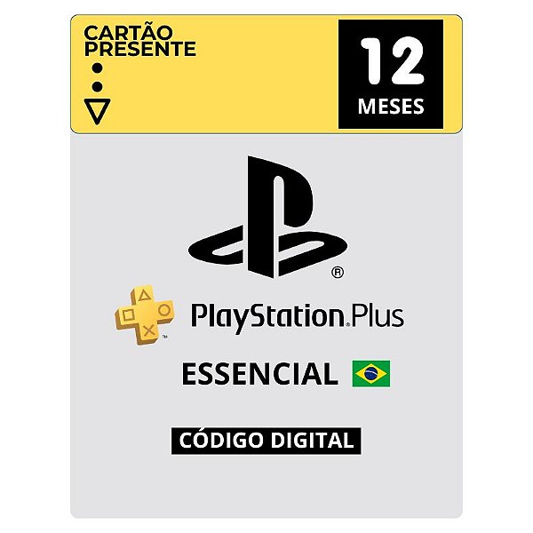 Playstation Plus Essencial 12 Meses Brasil Gift Card - Código Digital