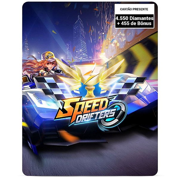 Speed Drifters 4.550 Diamantes + 455 de Bônus - Cartão Recarga Digital