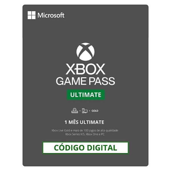 Xbox Game Pass Ultimate Brasil 1 Mês - Cartão Presente Digital