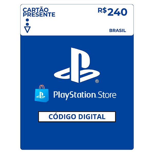 Playstation Store R$240 Reais Gift Card Brasil - Código Digital