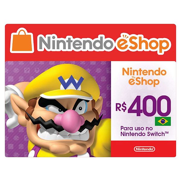 Nintendo E-Shop R$400 Reais Gift Card Brasil - Código Digital