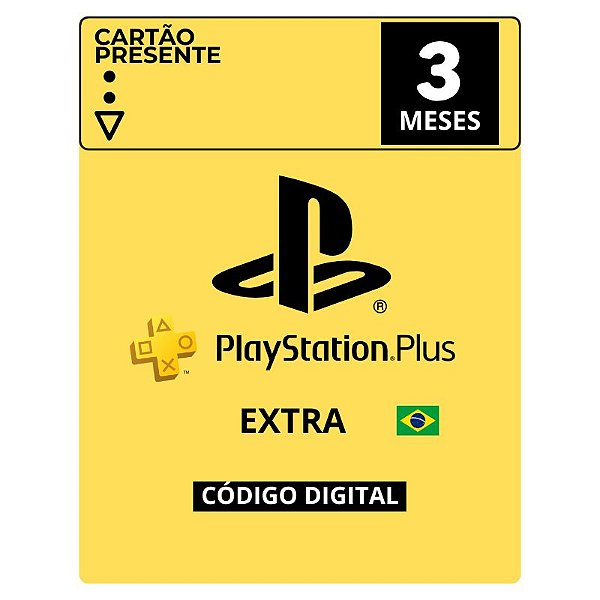 Playstation Plus Extra 3 Meses Brasil Gift Card Brasil - Código Digital