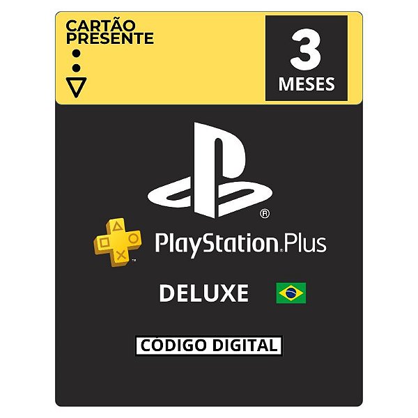 Playstation Plus Deluxe 3 Meses Brasil Gift Card Brasil - Código Digital