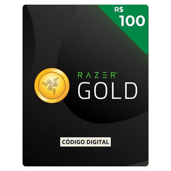 Cartão Razer Gold R$100 Brasil – Código Digital