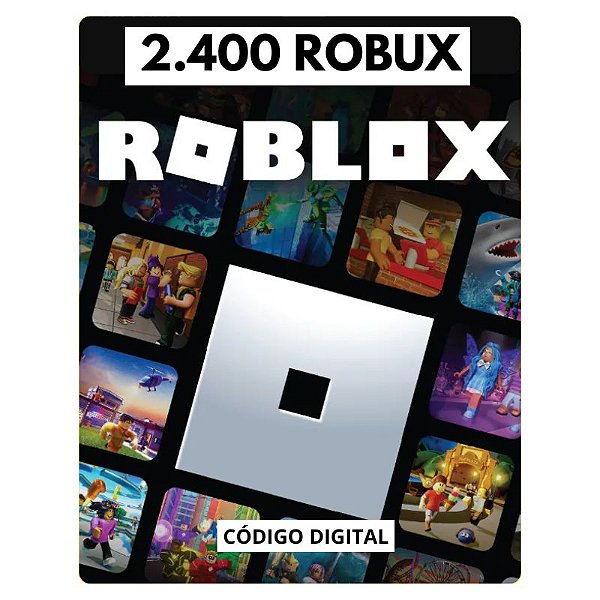 Cartão Roblox 2400 Robux - Código Digital