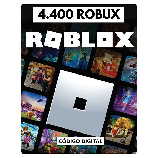 Cartão Roblox 4.400 Robux - Código Digital