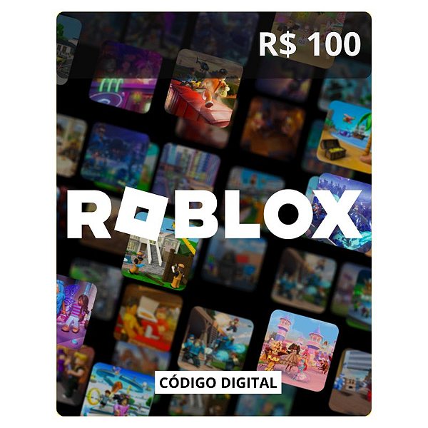 Cartão Roblox R$100 Robux Código Digital