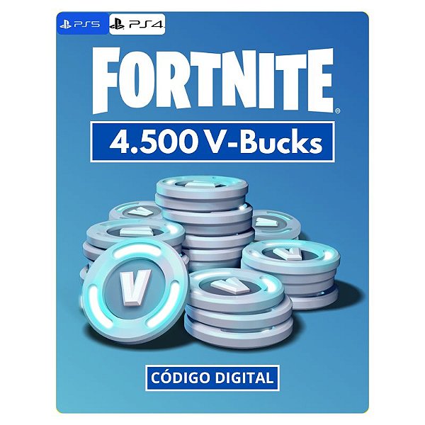 Fortnite 4.500 V-Bucks PS4 e PS5 - Código Digital