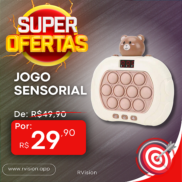 JOGO SENSORIAL POP PUSH - MEMÓRIA VISUAL