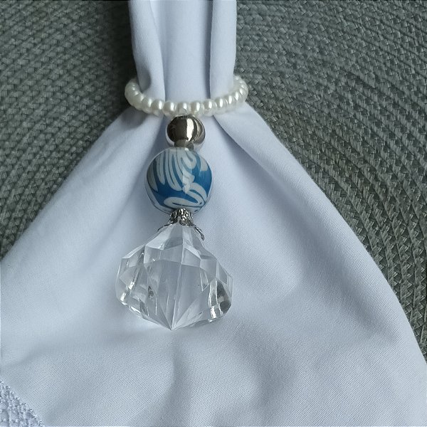 Kit 8 Porta-guardanapos de Resina Pingente Diamante