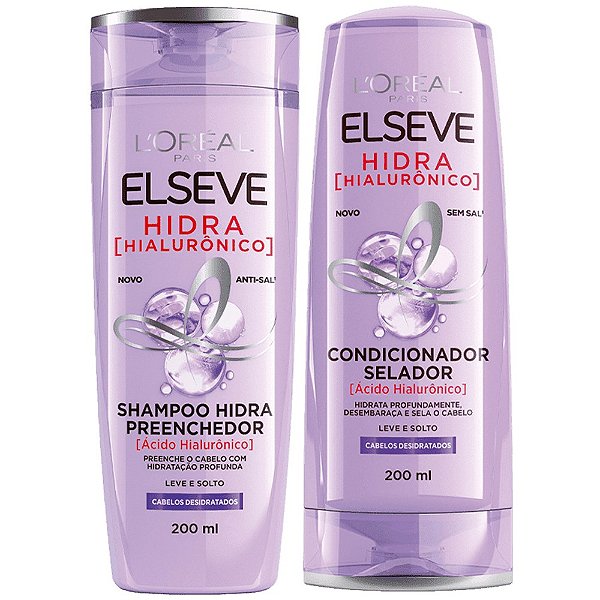 Kit Elseve L'Oréal Paris Hidra Hialurônico Intensivo - Shampoo +  Condicionador - Bemart