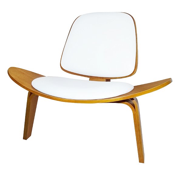 Poltrona Cadeira Shell Corino