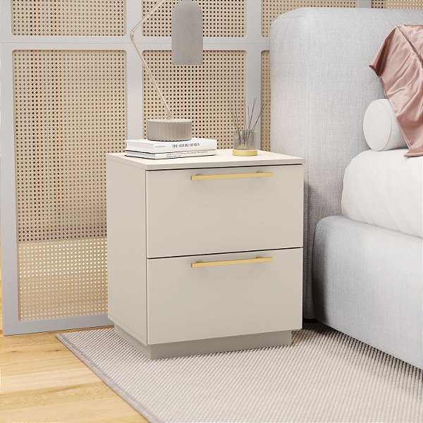 Mesa De Cabeceira Compacta Lateral Dubai Mdp 58x50x40 Cm