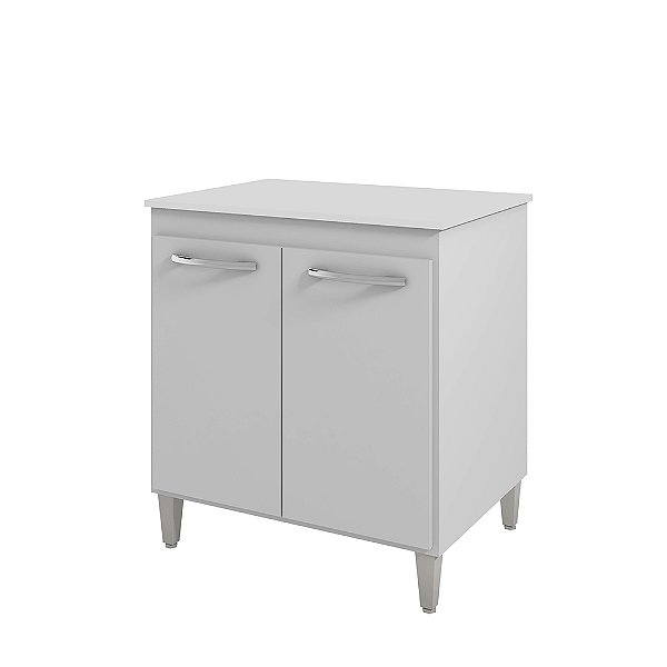 Balcão Serena 2 Portas Multiuso Cozinha Branco
