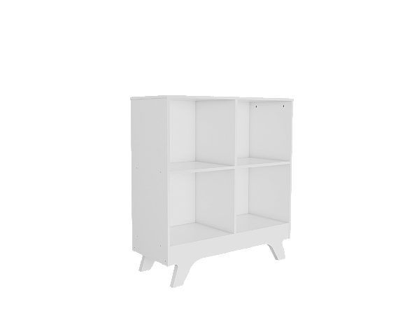 Nicho Organizador Estante Retrô Com 4 Compartimentos 2869 Branco