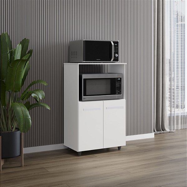 Balcão Multifuncional Tais Forno E Microondas Branco