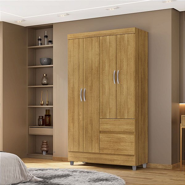 Guarda Roupa Ideal Plus 4 Portas COR:NATURE