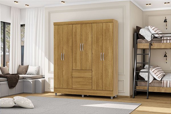 Guarda Roupa Ideal Plus 6 Portas COR:NATURE