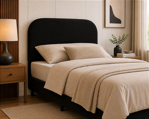 Cabeceira Orgânica Para Cama Box De Solteiro 90cm Eloá