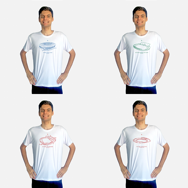 Camiseta Dry Estádios Brasileiros (Escolha a Arte)