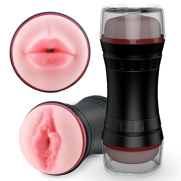 Masturbador Masculino Polaris Vagina e Boca Textura Suave S192