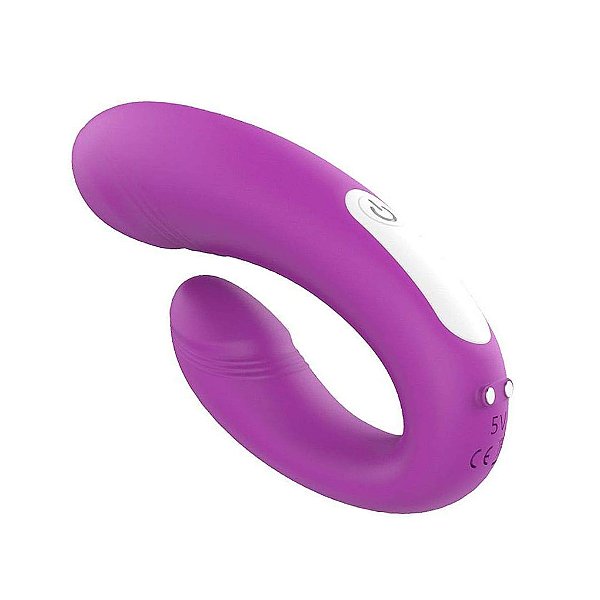(S195) Vibrador de Casal Heart Sweety - Roxo