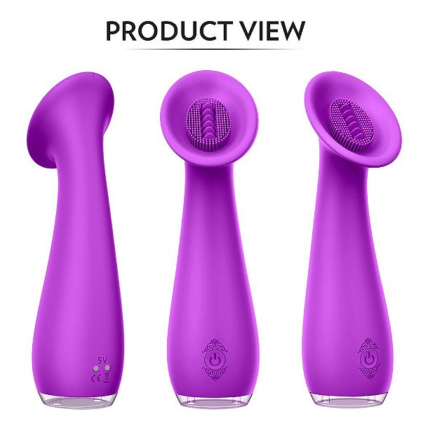 S089-VIBRADOR SUNFLOWER COM CERDAS VIBRATÓRIA-ROXO