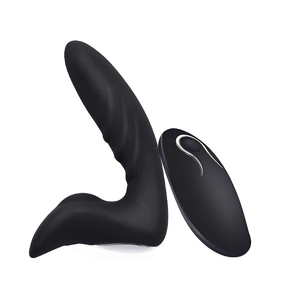 Vibrador Plug Anal Prostata com Controle QL003 PRETO