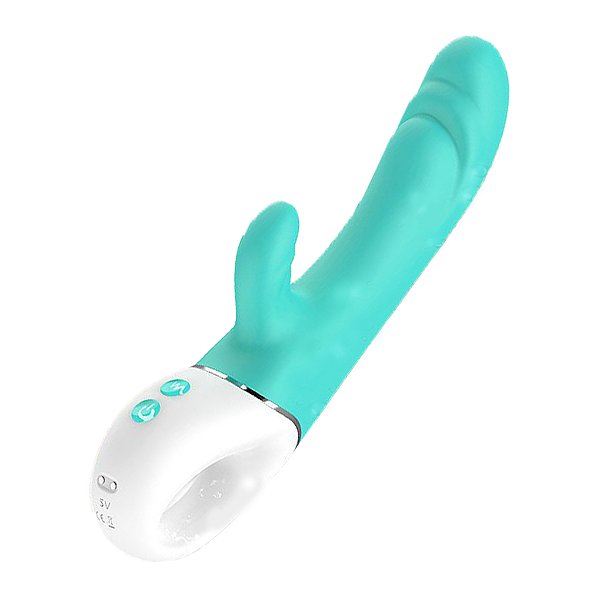 (LB6048) Vibrador Spray com Estimulador de Clitóris - Verde Claro