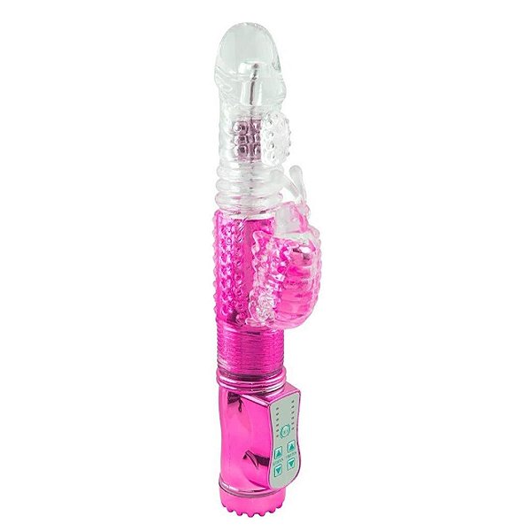 (ZXT-22) Vibrador Butterfly Vem e Vai - À pilha - Rosa