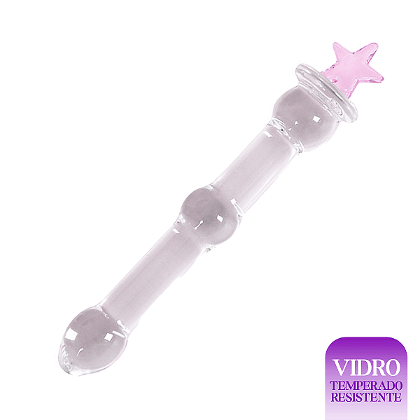 (HJWJX-S) Dildo Masturbador de Vidro - Formato de Estrela